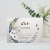 Cartons Réponse Boho White Orchidée Fleurs Blue Moon Elegant Party (Debout devant)