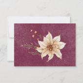 Cartons Réponse Boho Winter Greenerenergie Boughs Dîner Bourgogne (Dos)