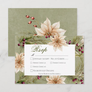 Cartons Réponse Boho Winter Greenerenergie Boughs Sage Green Dîner