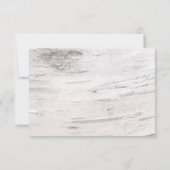 Cartons Réponse Bois de bouleau blanc Mariage rustique à la grange (Dos)