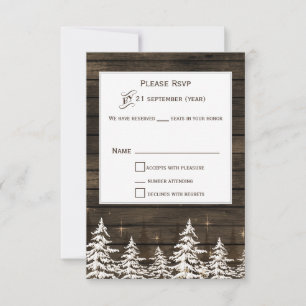 Cartons Réponse Bois de grange Pins rustiques, standard hivernal r