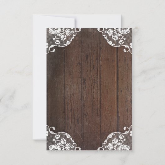 Cartons Réponse Bois d'haleine rustique pour bébé et mariage dente (Dos)