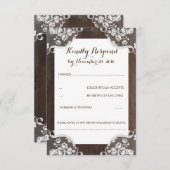 Cartons Réponse Bois d'haleine rustique pour bébé et mariage dente (Devant / Derrière)