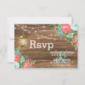 Cartons Réponse Bois, Lanterne et Turquoise, Fleurs de corail (Devant)