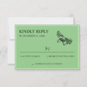 Cartons Réponse Bois Mariage aquarelle Forêt rustique (Devant)