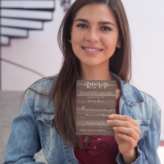 Cartons Réponse Bois rustique