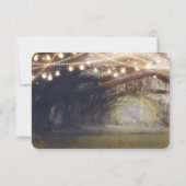 Cartons Réponse Bois rustique Enchanted Lumières Forêt Mariage RSV (Dos)