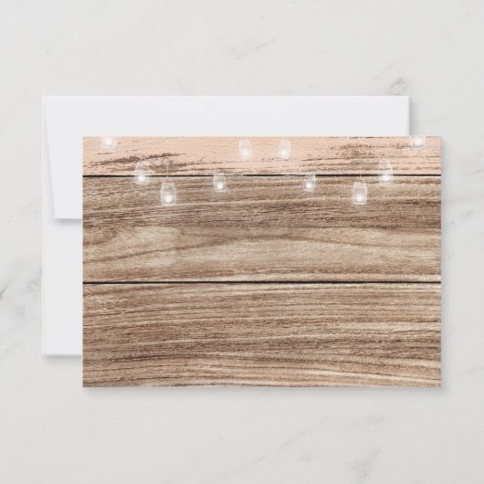 Cartons Réponse Bois rustique et lanternes (Dos)