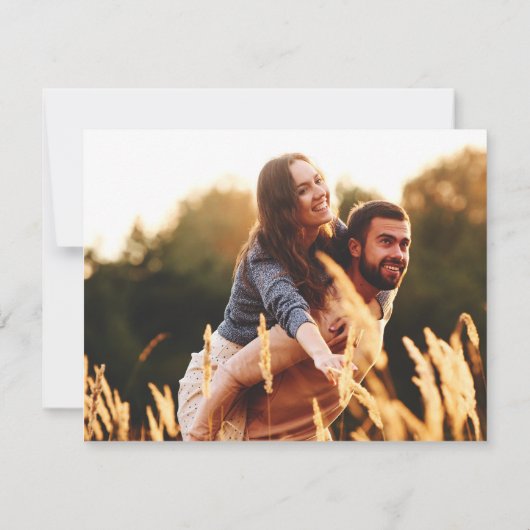 Cartons Réponse Bois rustique Feuilles Chaîne Lumières Mariage RSV (Dos)