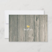 Cartons Réponse Bois rustique & Mason Jar String Lumières Mariage (Dos)