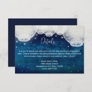 Cartons Réponse Boîtier de la lanterne en papier de la Marine Blue