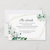 Cartons Réponse Boîtier Mariage de verdure fleurie géométrique (Devant)