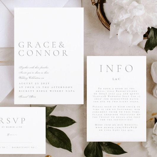 Cartons Réponse Boîtier moderne d'information classique gris clair