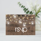 Cartons Réponse Boîtier rustique Mason Jars & String Lights (Debout devant)