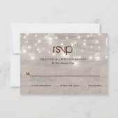 Cartons Réponse Boîtier rustique Mason Jars & String Lights (Dos)