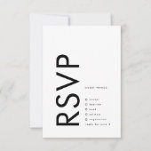 Cartons Réponse Bold Big Monogram Simple Wedding (Devant)
