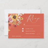 Cartons Réponse Bold Summer Floral Modern Wedding (Devant)