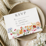 Cartons Réponse Bold Watercolor Wildflowers Wedding<br><div class="desc">Bold Watercolor Wildflowers Wedding RSVP Card</div>