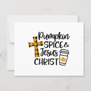 Cartons Réponse Bonjour Automne Citrouille Épices et Jésus Christ 