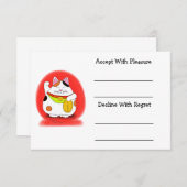 Cartons Réponse Bonne chance Maneki Neko (Devant / Derrière)