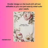 Cartons Réponse Bordure de pivoine pastel