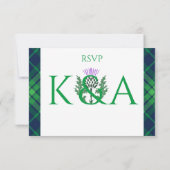 Cartons Réponse Bordure et chardon écossais traditionnel (Dos)