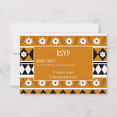 Cartons Réponse Bordure Fleur Diamant Boho Motif Floral (Devant)