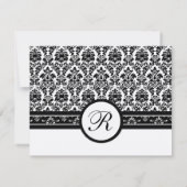 Cartons Réponse Bordures vintages en noir Damas (Dos)