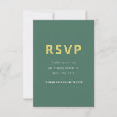 Cartons Réponse Botanical Sketch Citrus Pine Wedding Response Card (Devant)