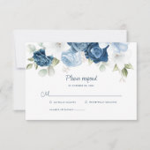 Cartons Réponse Botanique Dusty Bleu Floral (Devant)