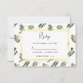 Cartons Réponse Botanique Elegant Aquarelle Moderne Rustique Maria (Devant)