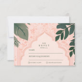 Cartons Réponse Botanique Élégant Floral Mariage islamique (Devant)