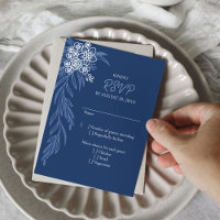 Botanique Floral Navy Dusty Blue Mariage