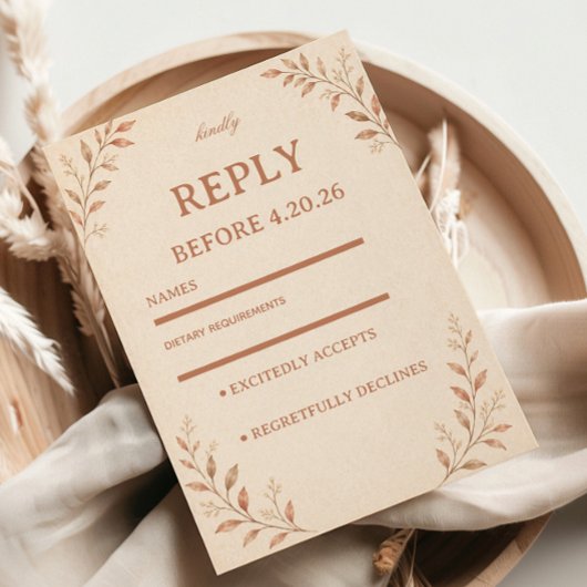 Cartons Réponse Botanique Neutre Douce