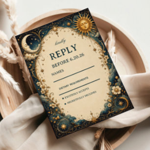 Cartons Réponse Botanique Vintage Céleste