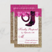 Cartons Réponse Bottes en fer à cheval en fer à cheval en dentelle (Devant / Derrière)