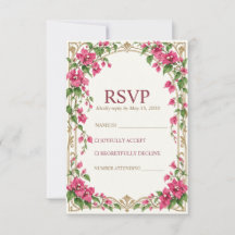 Bougainville Art nouveau rose Fleurs de mariage