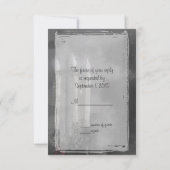 Cartons Réponse Bougie Gothique Lumière Rose ensemble Mariage (Dos)