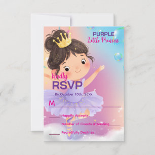 Cartons Réponse Boule de princesse pourpre