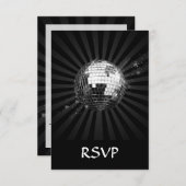 Cartons Réponse Boule Disco Mirror sur noir (Devant / Derrière)