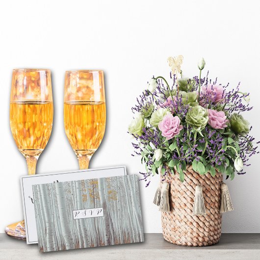 Cartons Réponse Bouleaux blancs élégants