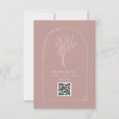 Cartons Réponse Bouquet d'art en ligne Arch Mariage rose pâle QR R (Devant)