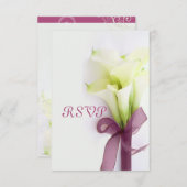 Cartons Réponse Bouquet PixDezines, lys calles blancs (Devant / Derrière)