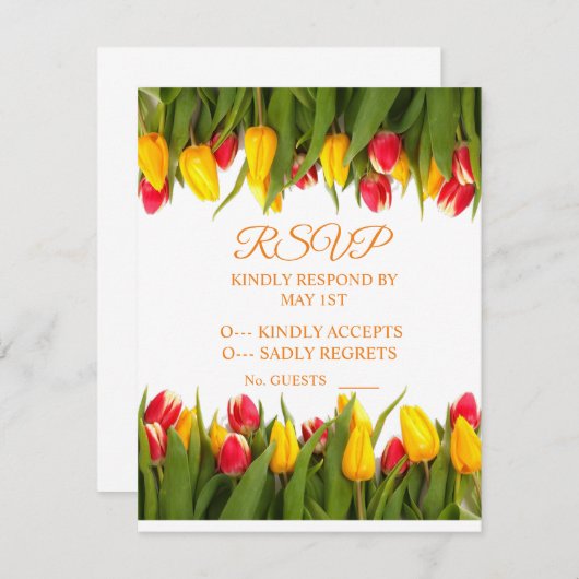 Cartons Réponse Bouquet Tulipes multicolores Thunder_Cove (Devant / Derrière)