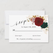 Cartons Réponse Bourgogne d'or automnal Émeraude verte (Devant)