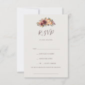 Cartons Réponse Bourgogne Orange Floral Green Demande de chanson (Devant)