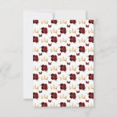 Cartons Réponse Bourgogne Rouge et or Brown cheveux Princesse (Dos)