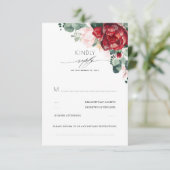 Cartons Réponse Bourgogne rouge et rose pâle élégant (Debout devant)