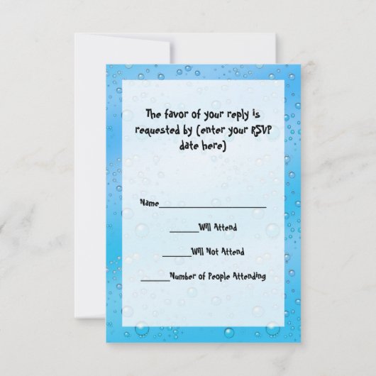 Cartons Réponse Bouton en caoutchouc mignon / Bulles bleues (Dos)