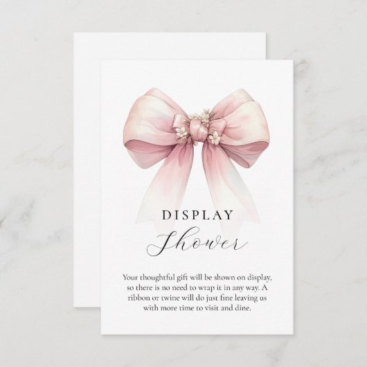 Cartons Réponse Bow Rose Affichage Douche Insertion Boîtier (Devant / Derrière)